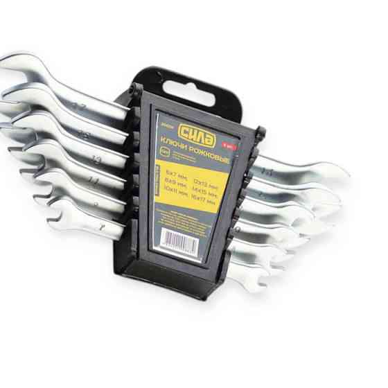 Набор ключей рожковых 6-17 мм 6 шт (планшет) CrV Satine Мукачево