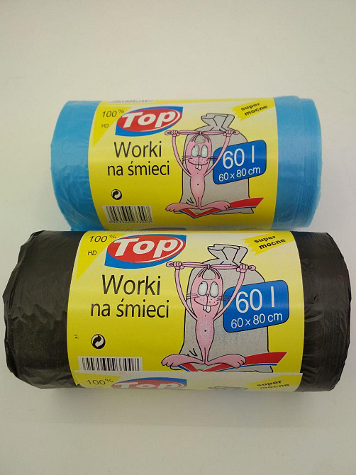 Мусорный пакет 60литров (60шт LD) с ушами (1 рул) Харьков - изображение 4