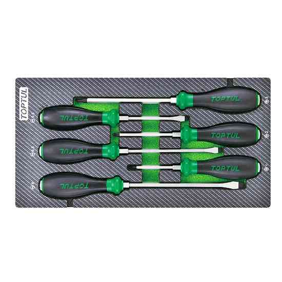 Набір викруток із шестигранником ударних 6 од. (в ложементі, тип А) TOPTUL GEA0617 Одеса