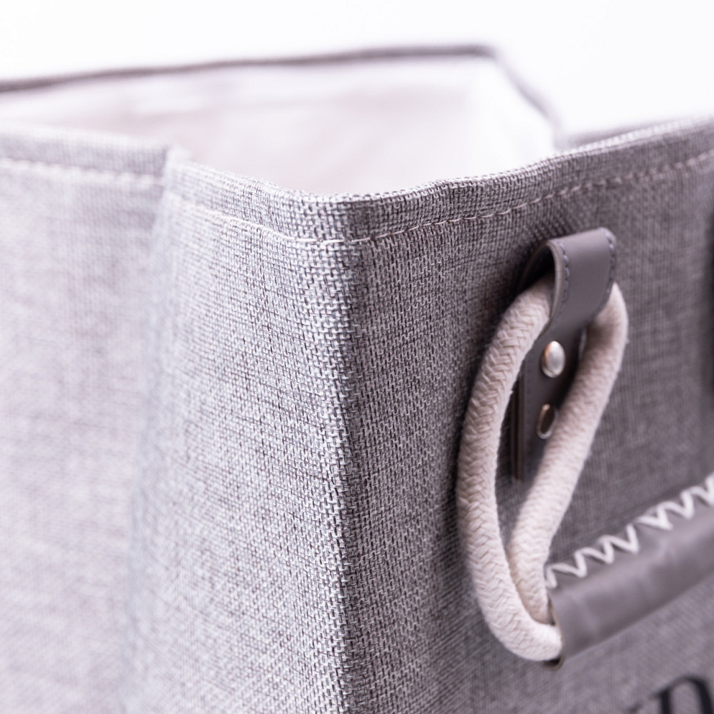 Мягкая корзина для белья серого цвета 28 л Киев - изображение 5