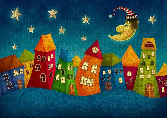 Пазл Фантастичні різнокольорові будинки - Fantasy Colorful Houses (Enjoy-1952) Киев