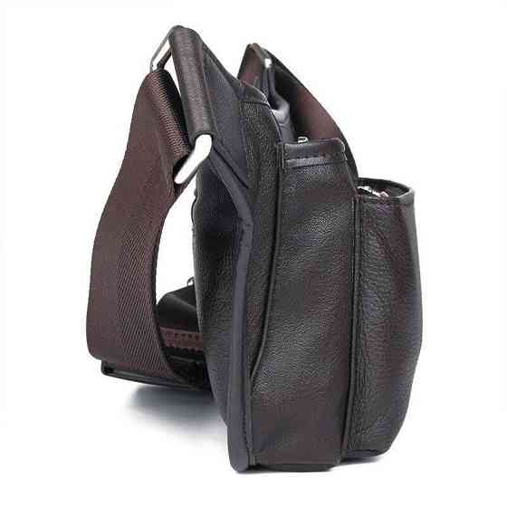 Сумка поясная кожаная Коричневая (Vintage) Киев