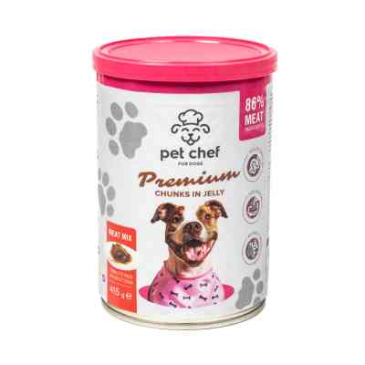 Вологий корм для собак Pet Chef М'ясний мікс 415 г (4820255193625) Вінниця