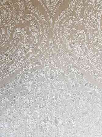 Текстильні шпалери на флізеліновій основі Cador Rasch Textil 086736 бежевий капучіно мокко з сріблом Київ