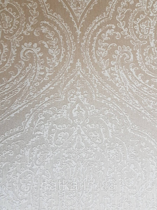 Текстильні шпалери на флізеліновій основі Cador Rasch Textil 086736 бежевий капучіно мокко з сріблом Київ - фото 4