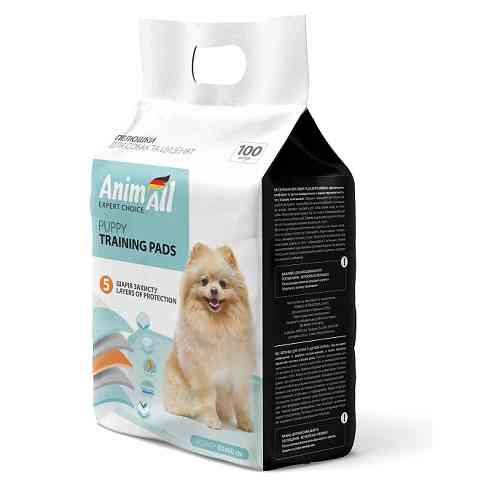 Пелюшки AnimAll Puppy Training Pads для собак і цуценят, 60 х 60 см, 100 штук Київ