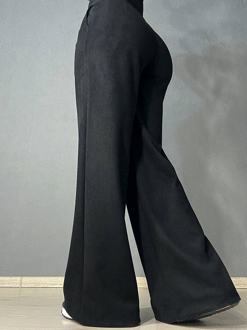 Брюки женские Gritana 234 палаццо под замшу черные, черный, M Киев - изображение 3