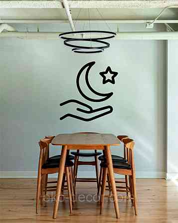 Декоративне настінне Панно «Іслам» Декор на стіну 70*70 см, Чорний Київ