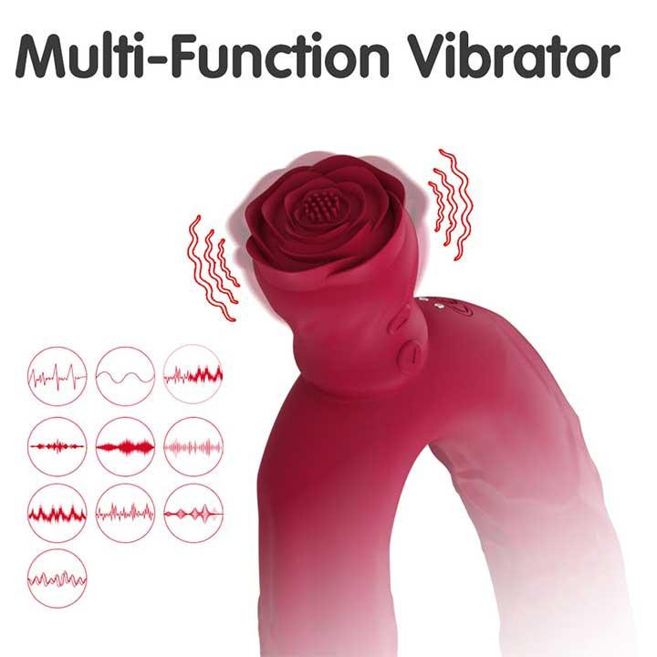 Двусторонний вибратор Y-Lover Rose Bloom Бордовый Винница - изображение 2