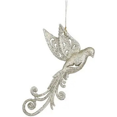 Елочная игрушка House Of Seasons Птичка золотая 9 х 2 х 16 см (8718861799422) Винница - изображение 1