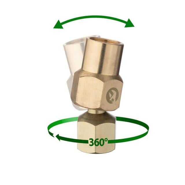 Шарнір поворотний, внутрішня різьба 1/4"-1/4", латунь, STORM INTERTOOL PT-2209 Київ - фото 4