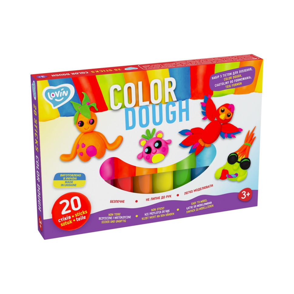 Набор для лепки с тестом Color Dough 41204, 20 стиков Винница - изображение 1