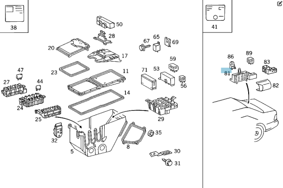 Mercedes-Benz  A1405451601 Блок запобіжників S-class W140 Одеса