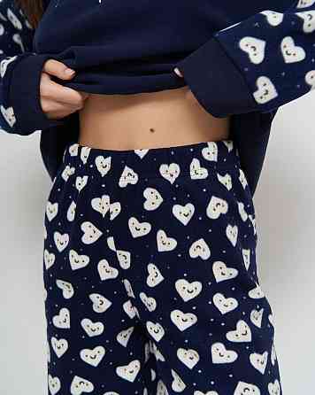 Жіночий теплий домашній костюм зі штанами Фліс - Сердечка Lady Secret 94115 XL Київ