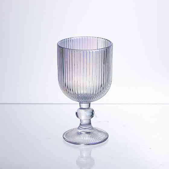 Набір келихів для вина 6 штук по 300 мл ребристих із товстого скла rainbow HP-19-234 Коломия