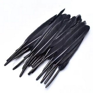 Перья черные натуральные 100 шт Киев - изображение 1