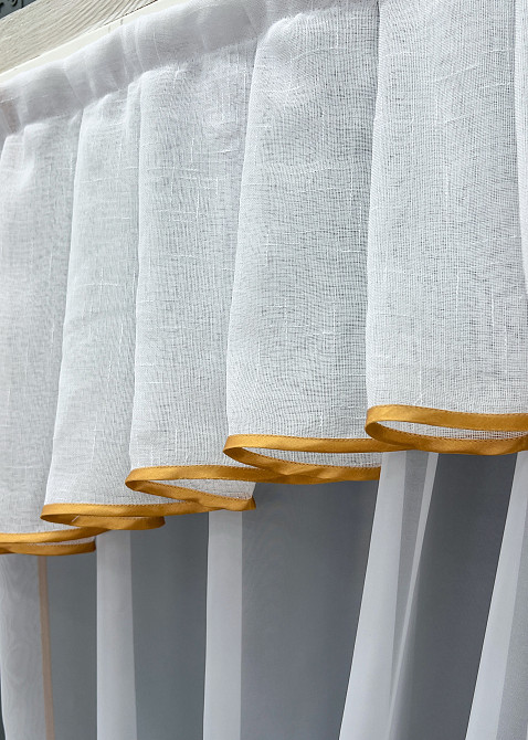 Кухонний комплект VR-Textil № 00к шторки з ламбрекеном білий 200х170 см (59-984) Київ - фото 5