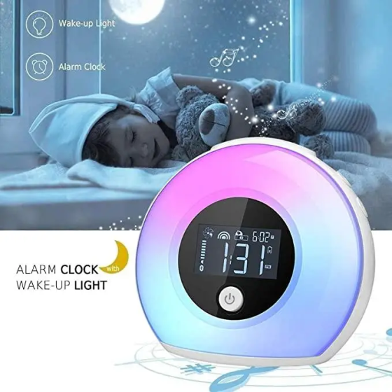 Уцінка: Багатофункціональний нічник-будильник 5 в 1 з Bluetooth-колонкою TIYOON SG-1 (Колір: Білий, Регульоване LED-світло, Blueto Київ