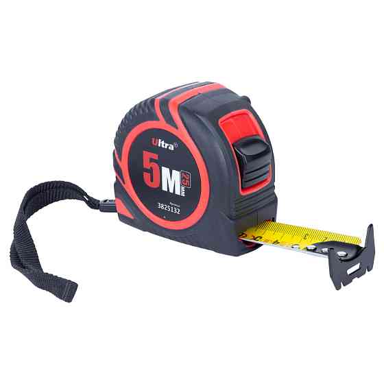 Ultra Рулетка обрезиненная с нейлоновым покрытием полотна 5м×25мм ULTRA (3825132) Київ