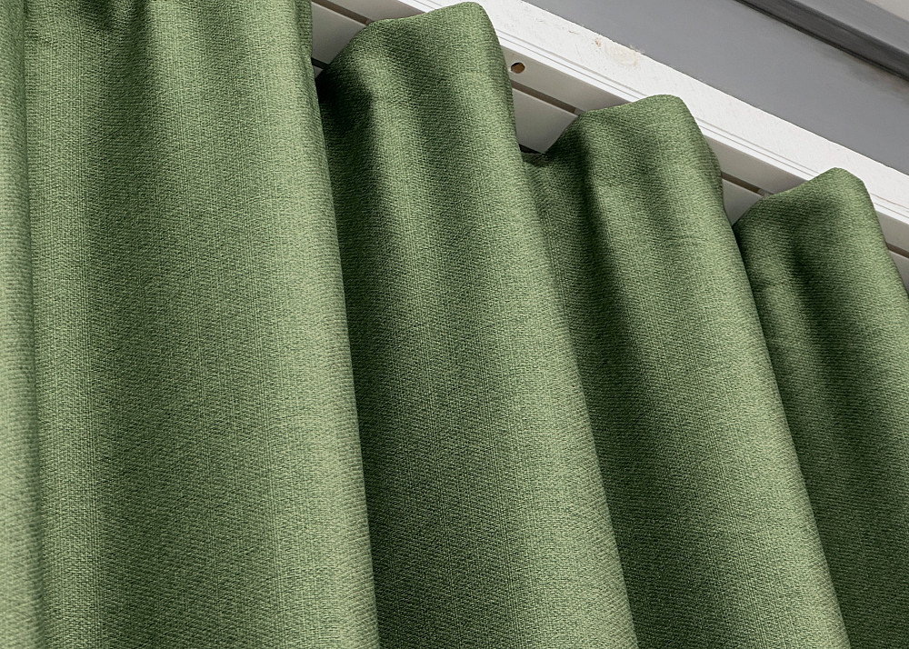 Шторна тканина Шеніл однотонний колір зелений 1684ш Київ - фото 5