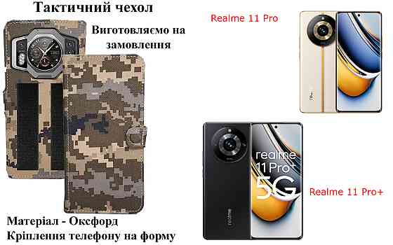 Тактический чехол для OPPO A5 4G, OPPO A5x 4G, крепится к снаряжению на липучке Киев