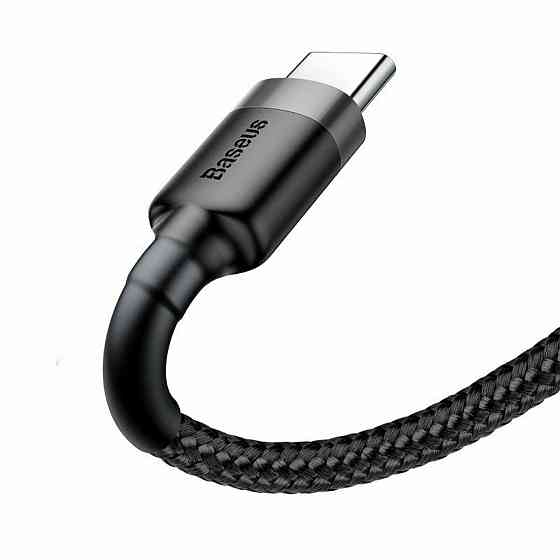 Кабель Baseus Cafule Cable USB For Type-C 3A 2m Gray+Black Киев
