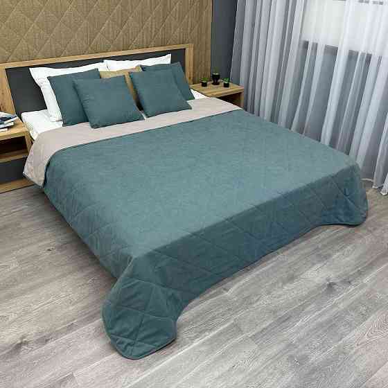 Покрывало стеганое Decorator Sparta Diamond ромб 240х260 см серо-голубой (85-063) Киев