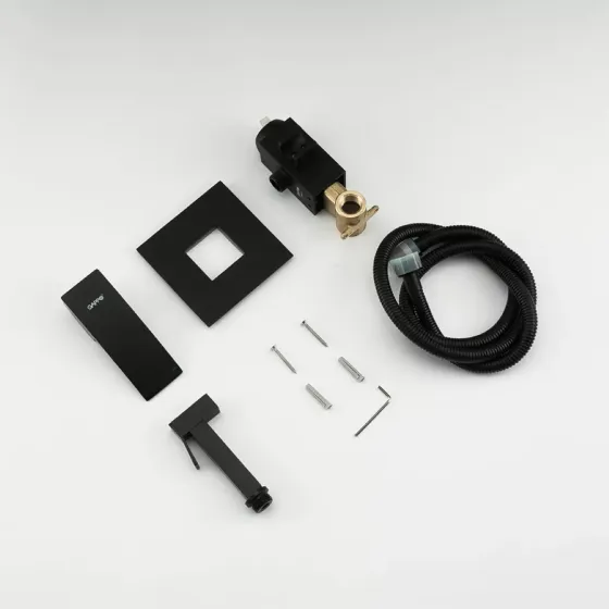 Гігієнічний душ прихованого монтажу GAPPO G7207-6 чорний Київ