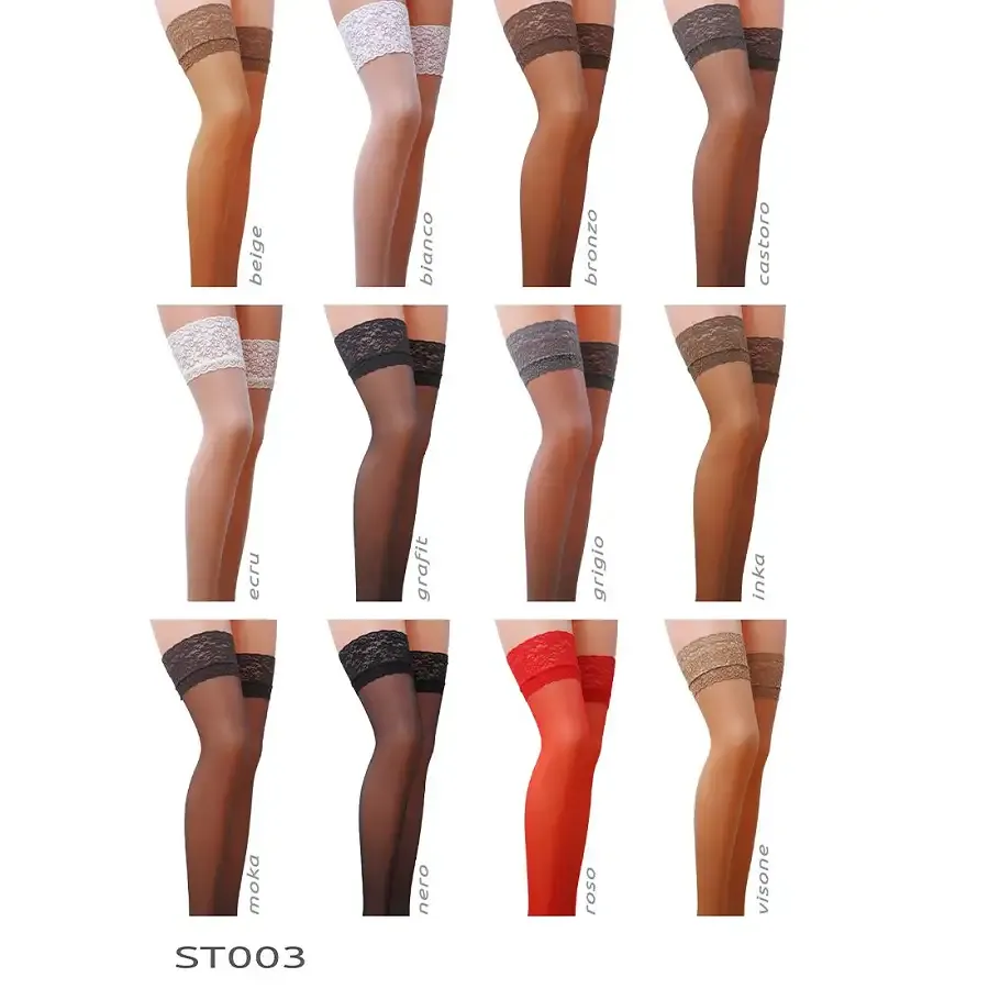 Панчохи Passion ST003 1/2 beige, класичні, на ажурній силіконовій резинці Львів - фото 3