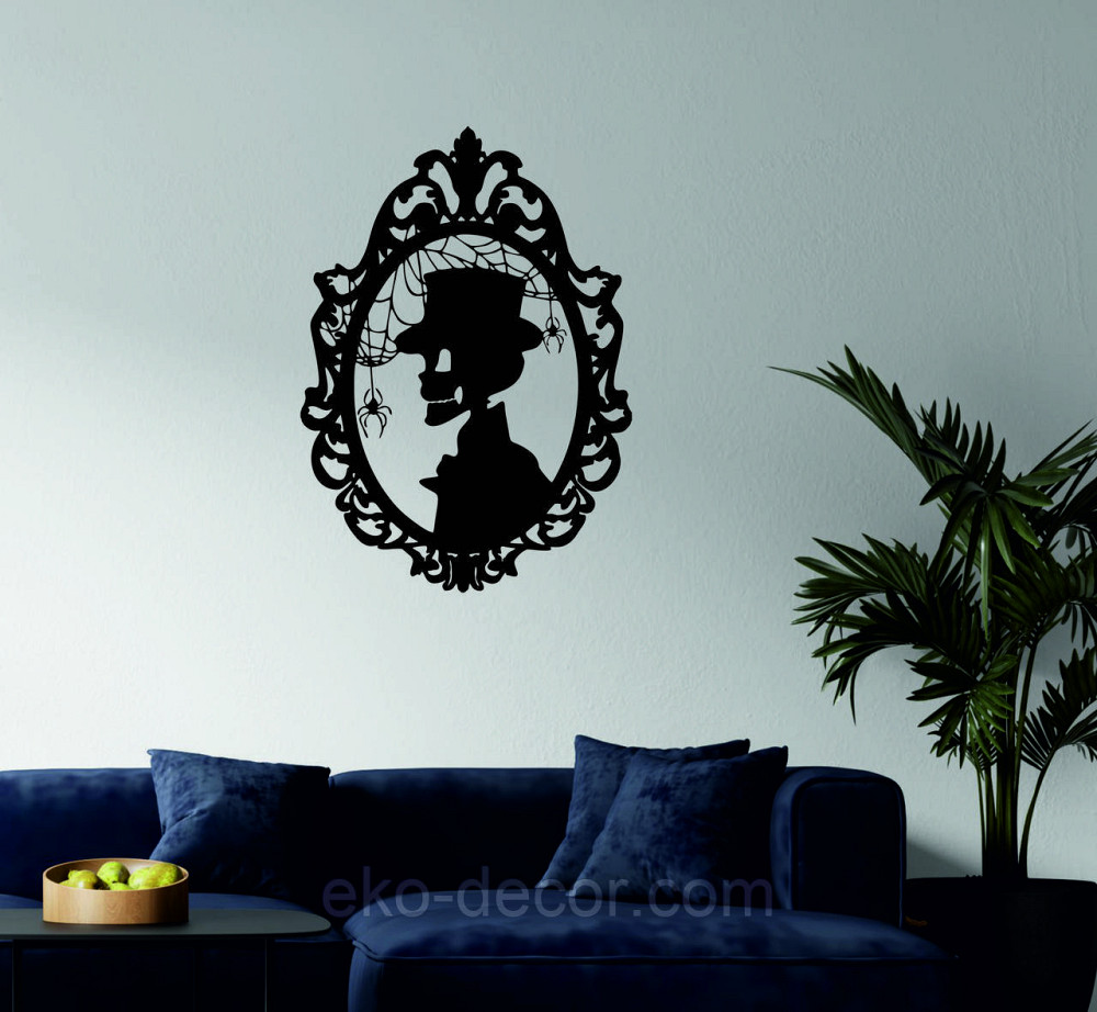 Декоративне настінне Панно «Скелет», Декор на стіну 70*49 см, Чорний Київ - фото 2