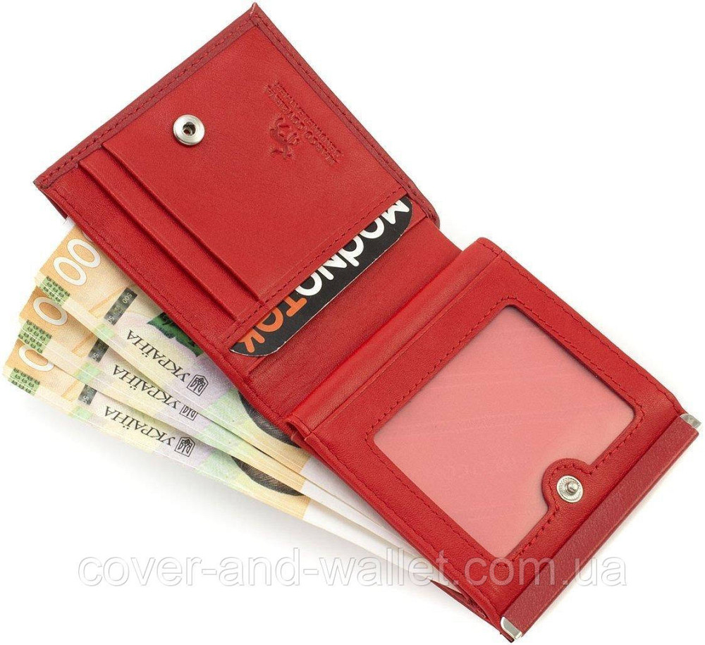 Красный женский кошелек небольшого размера из натуральной кожи Marco Coverna MC 213 Киев - изображение 6