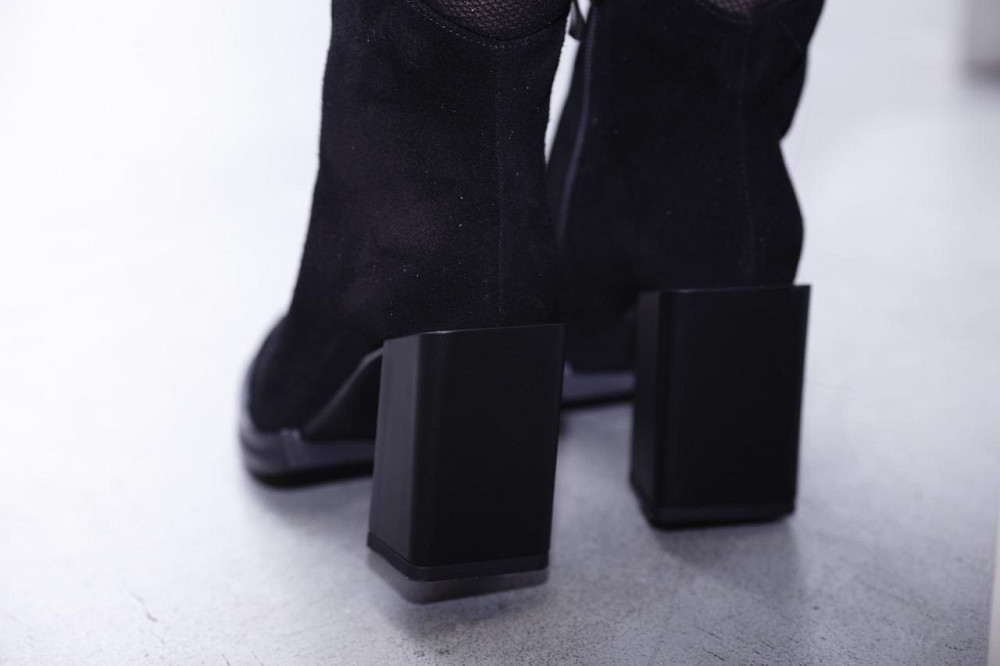 Черевики жіночі ARLEN чорні замша натуральна каблук 9см 37р (3042) Коломия - фото 8