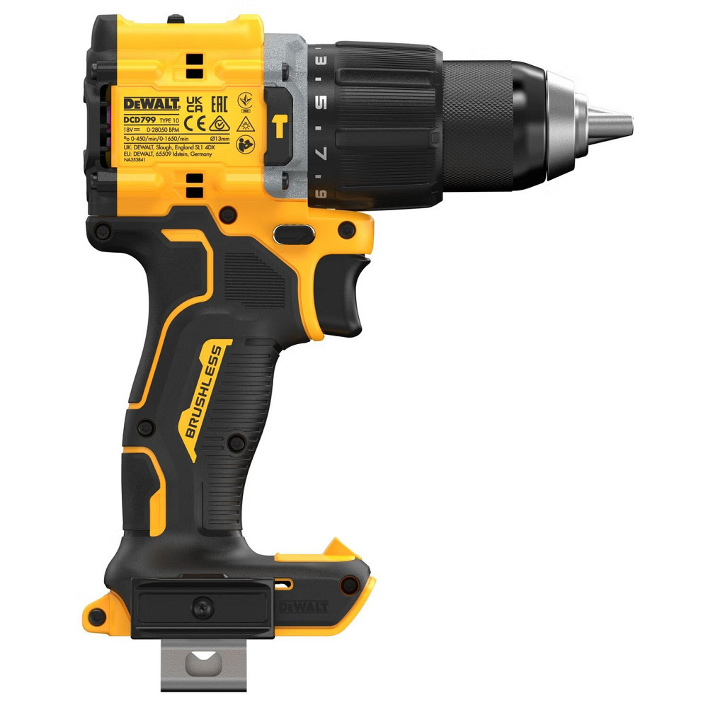 Дрель-шуруповерт аккумуляторная ударная бесщеточная DeWALT DCD799N 18 В, 74 Н·м, без АКБ и ЗУ Киев - изображение 3