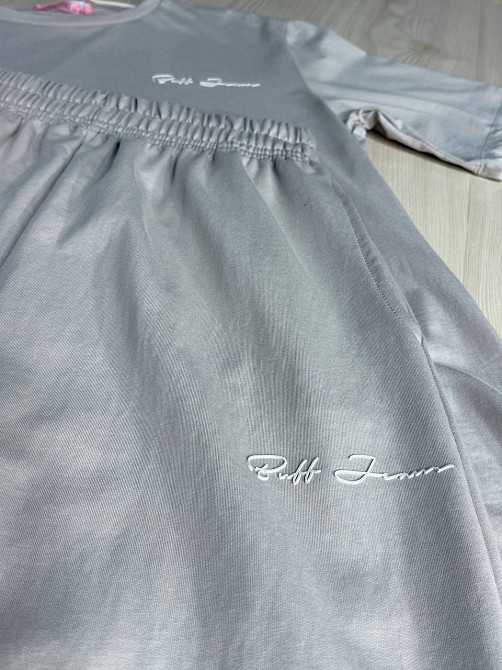 Костюм женский CAPPITONE 101213 футболка оверсайз и брюки джоггеры с надписью серый, серый, S Киев - изображение 19