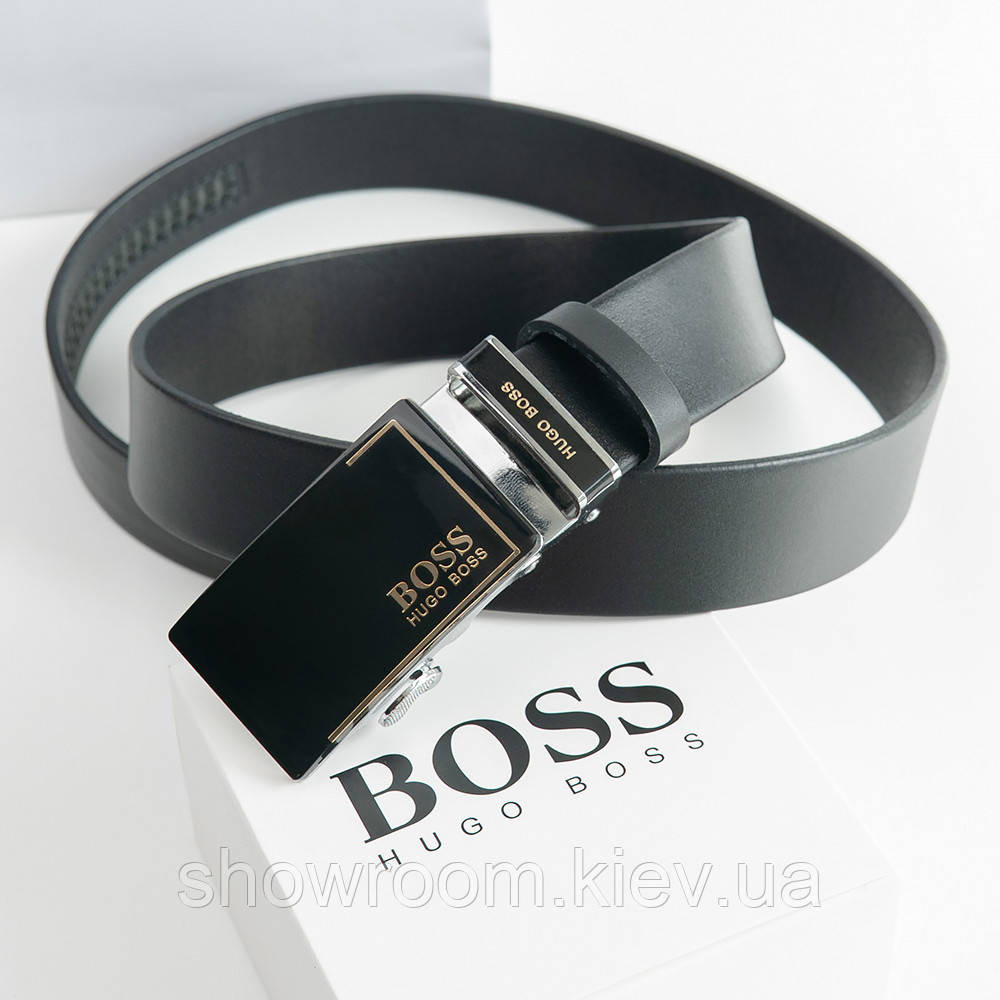 Мужской ремень из натуральной кожи с пряжкой автомат (201) Киев - изображение 1