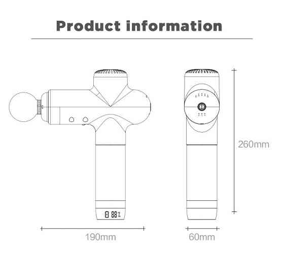 Перкусійний масажний пістолет Booster Lightsaber тригерних точок Massage Gun Вінниця