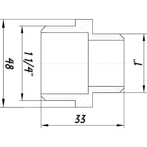 Ниппель редукционный 1 1/4″х1″ЗЗ никелированный NN652S OPTIMUM Киев