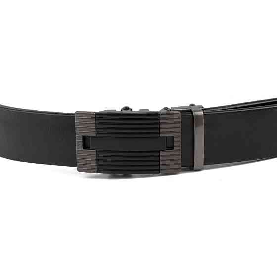 Ремінь чоловічий з лінійною пряжкою Vintage 20290 Чорний Київ