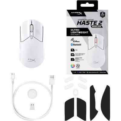 Мышка HyperX Pulsefire Haste 2 Wireless White (6N0A9AA) Винница