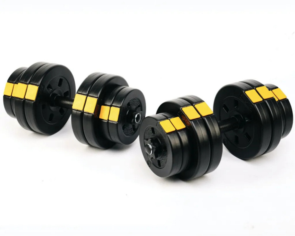 Комплект набор разборных гантелей Besport 2 шт по 16 кг Гантели разборные со сменными дисками Киев - изображение 2