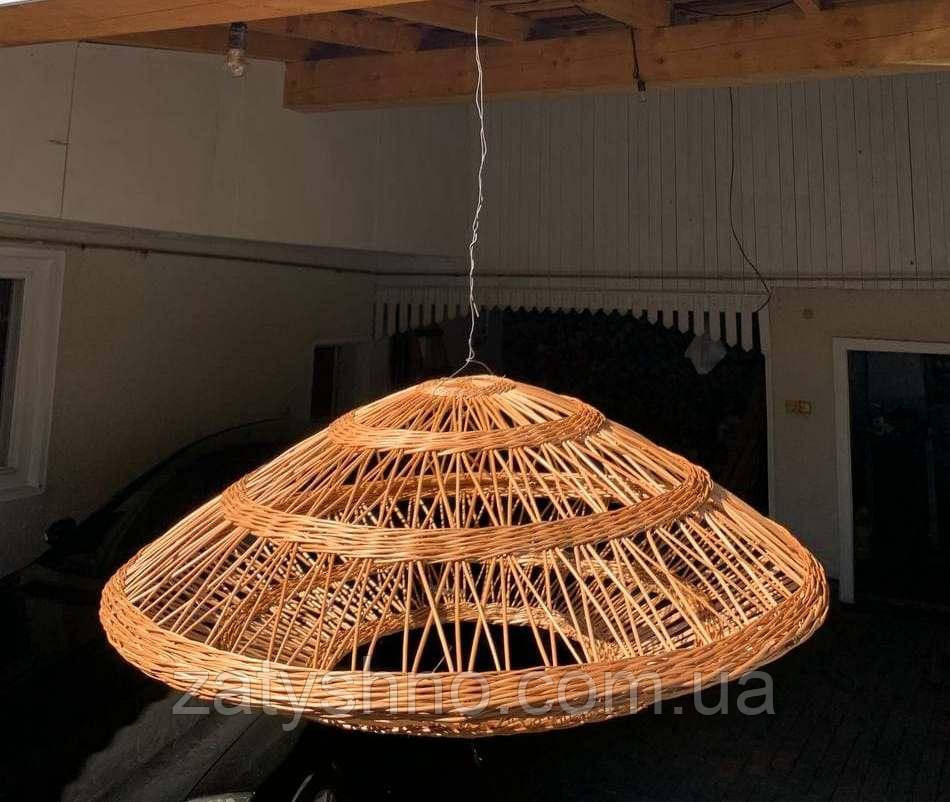 Большая плетеная люстра с узором кофейная Киев - изображение 2