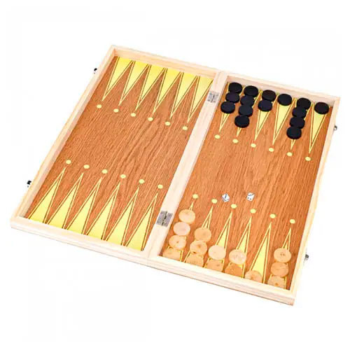 Настільна гра 3в1 шахи, шашки, нарди, 34x34см, дерево Вінниця - фото 2