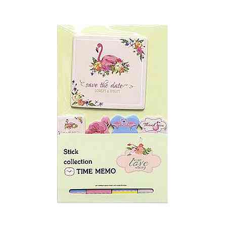 Бумажные стикеры Фламинго Bambi BLT-601-4 для заметок Винница