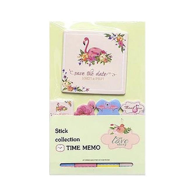 Бумажные стикеры Фламинго Bambi BLT-601-4 для заметок Винница - изображение 1
