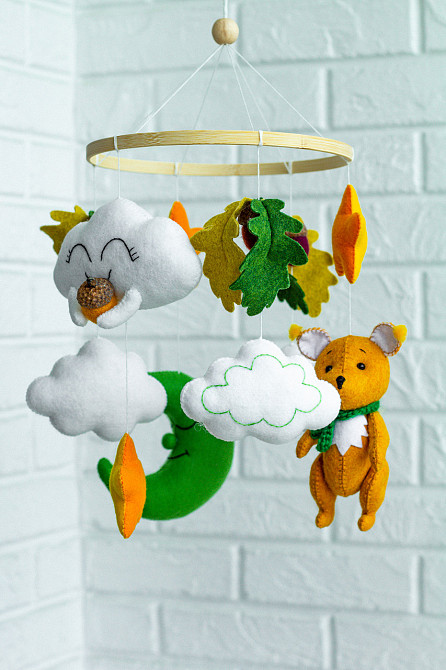 Мобіль на ліжечко для немовлят WoollyFox " Білочка" Київ - фото 9