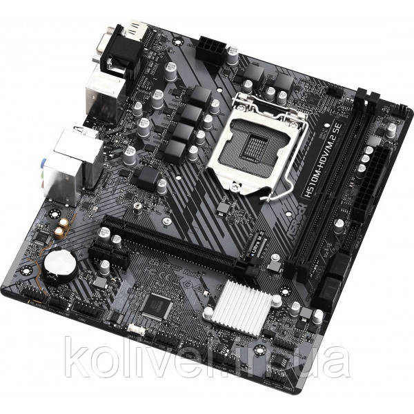 ASRock H510M-HDV/M.2 SE (1200/H470, 2*DDR4, 1xPCIex16, HDMI/DVI/VGA, 4xSATA, M.2, GLan, 7.1ch, mATX) Київ - фото 4