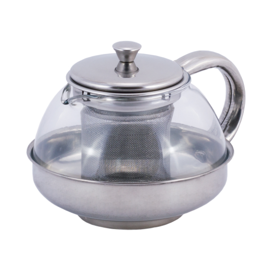 Заварник 600мл зі з'ємним ситечком скло/нержавіюча сталь 4315 KAMILLE Житомир