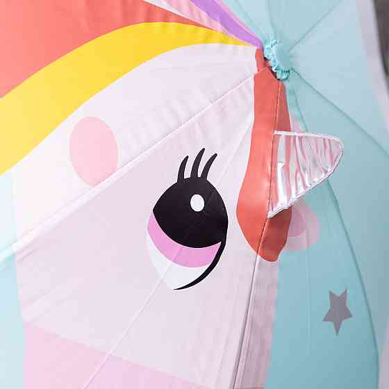 Классический детский зонт-трость механический из полиэстера прочный надежный 8 спиц диаметр 89 см Мятный HP-23-12M Киев