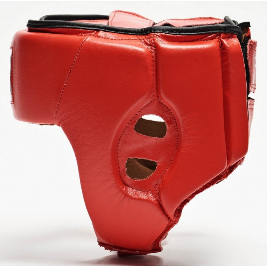 Боксерський шолом турнірний для змагань червоний натуральна шкіра Leone Contest Red розмір S Київ - фото 4
