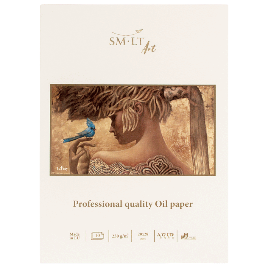 Блокнот для масла PRO CREATE 20х28см 230г/м2 10л белая льняная бумага SM-LT Art Киев - изображение 1
